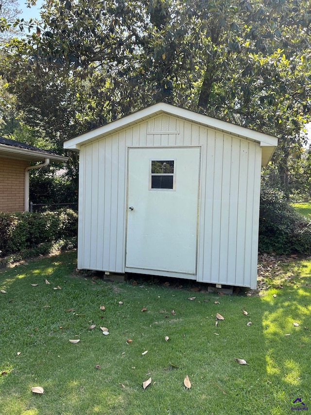 view of shed
