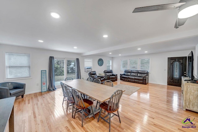 257 Macon Rd, Reynolds, GA 31076 - dining room with light wood finished floors, recessed lighting, and baseboards
