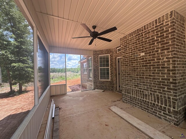405 Buckhead Forest Dr, Warner Robins, GA 31088 - unfurnished sunroom featuring ceiling fan
