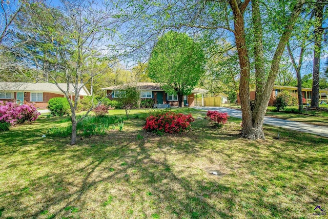view of single story home