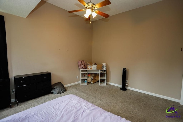 209 Ridgestone, Warner Robins, GA 31088 - bedroom with carpet floors, baseboards, and a ceiling fan