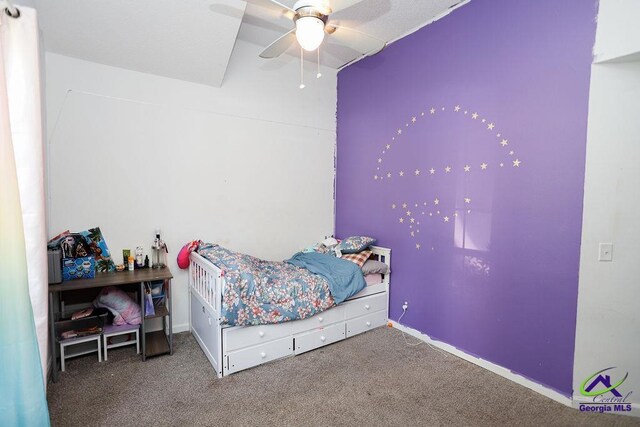209 Ridgestone, Warner Robins, GA 31088 - carpeted bedroom featuring a ceiling fan