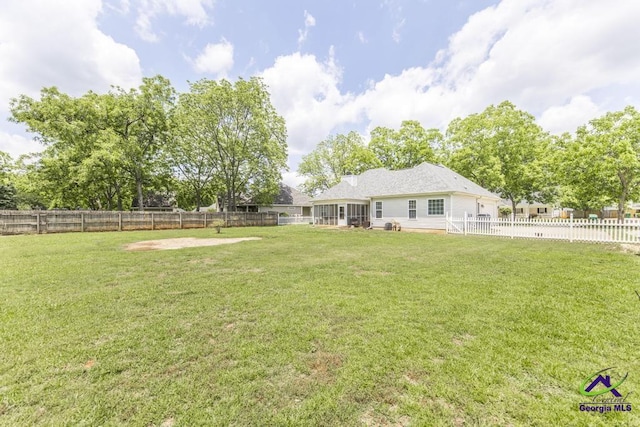 view of yard with a patio area