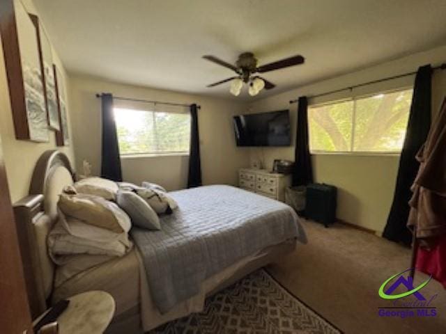 111 Mason Dr, Centerville, GA 31028 - bedroom with carpet floors and ceiling fan