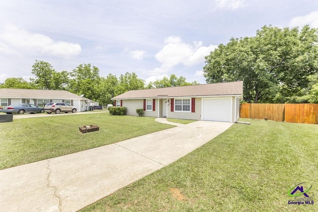 ranch-style house with driveway and an attached garage