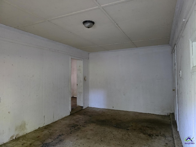 empty room with concrete floors