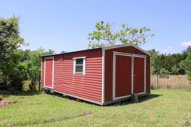 view of shed