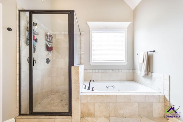 215 Wilson Creek Bnd, Bonaire, GA 31005 - full bathroom with a whirlpool tub and a stall shower