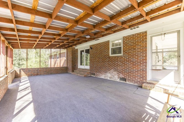1035 S Pine Knoll Dr, Macon, GA 31204 - unfurnished sunroom featuring entry steps, plenty of natural light, and french doors