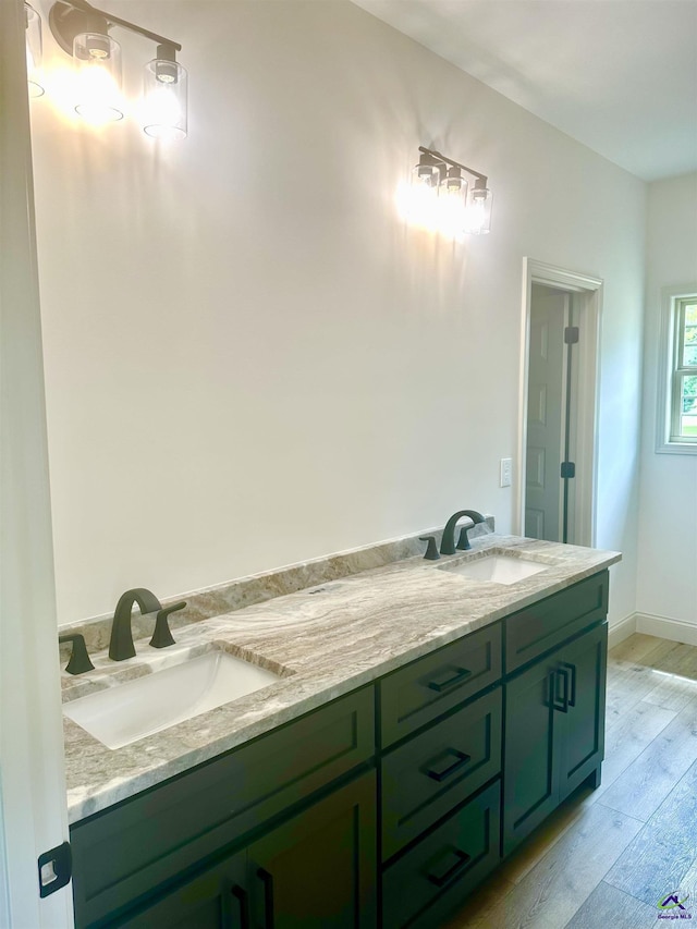 86 Camden Way, Hawkinsville, GA 31036 - bathroom featuring wood finished floors and double vanity