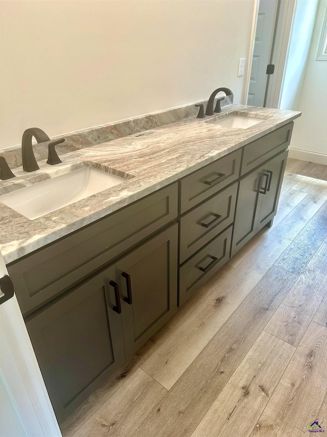 86 Camden Way, Hawkinsville, GA 31036 - full bath with wood finished floors and double vanity