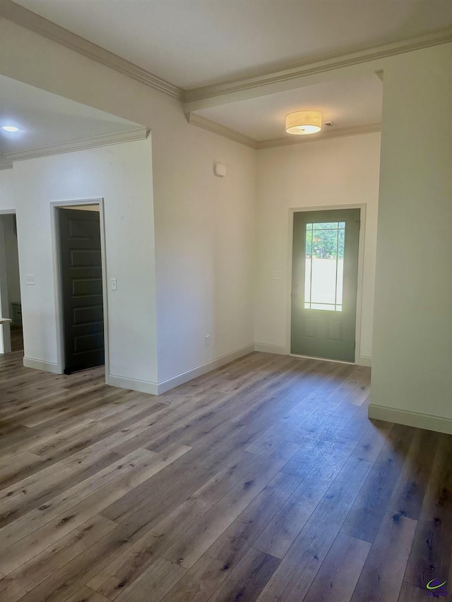 86 Camden Way, Hawkinsville, GA 31036 - unfurnished room featuring ornamental molding, wood-type flooring, and baseboards
