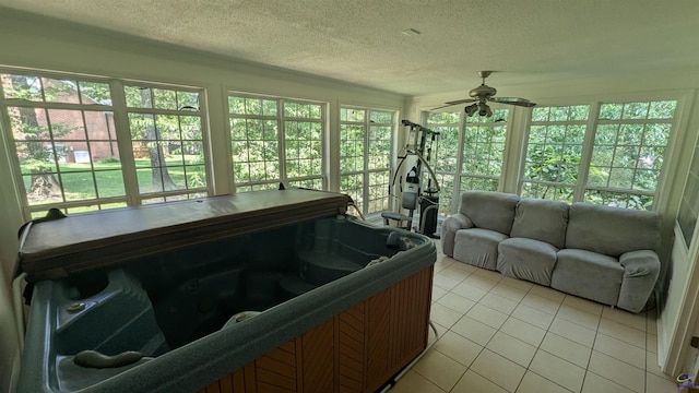 107 Whitney Ct, Warner Robins, GA 31088 - sunroom featuring tile patterned flooring and a textured ceiling
