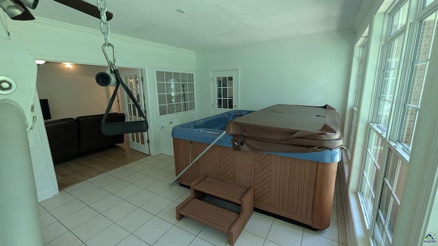107 Whitney Ct, Warner Robins, GA 31088 - misc room featuring tile patterned flooring, ornamental molding, and a textured ceiling