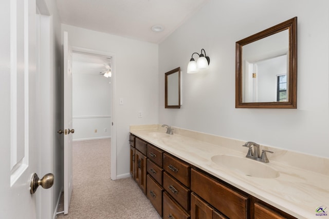 207 Oak Forest Ln, Warner Robins, GA 31088 - bathroom with double vanity and baseboards