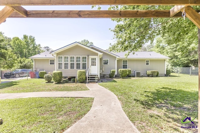 4407 Jones Rds, Macon, GA 31216 - view of front of home with entry steps and central air condition unit
