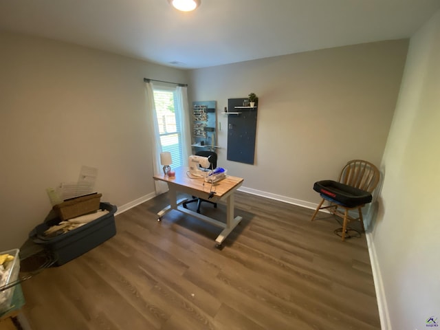 51 Cole Dr, Hawkinsville, GA 31036 - home office featuring wood finished floors and baseboards