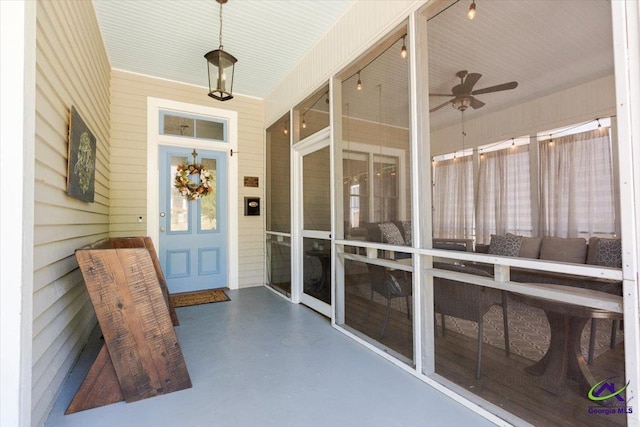 1360 Calhoun St, Macon, GA 31201 - property entrance featuring ceiling fan