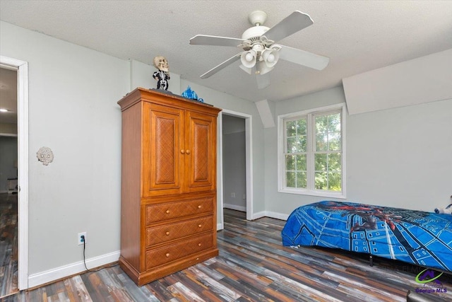 283 Limestone Rd, Cochran, GA 31014 - bedroom featuring dark wood-style flooring, baseboards, and ceiling fan