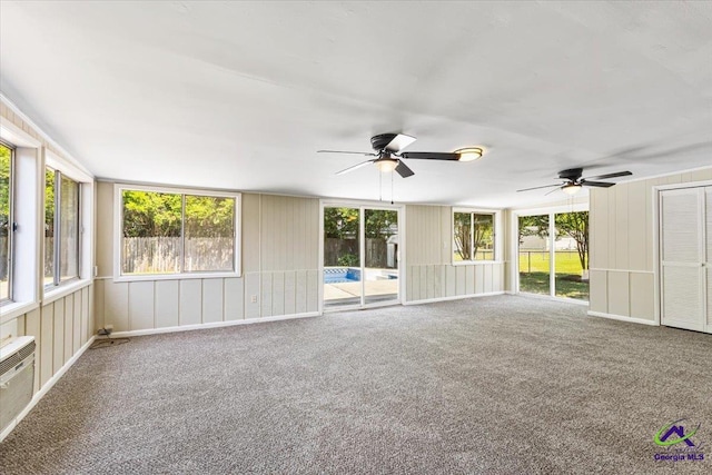 214 Markwood Dr, Warner Robins, GA 31093 - unfurnished sunroom with a ceiling fan and healthy amount of natural light