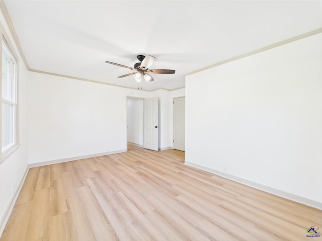 744 Corbin Ave, Macon, GA 31204 - spare room featuring light wood-type flooring, ceiling fan, and baseboards