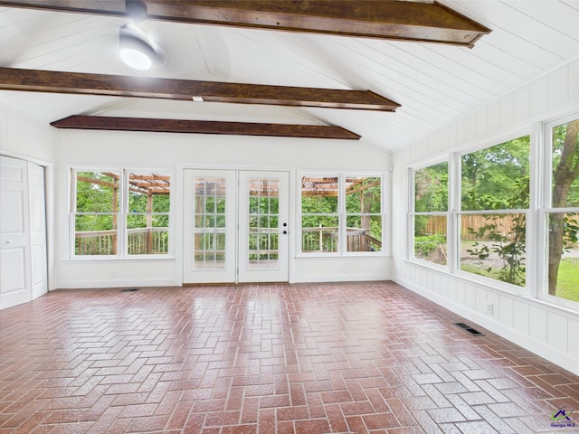 3081 Tiffin Cir, Macon, GA 31204 - unfurnished sunroom featuring brick floors and plenty of natural light
