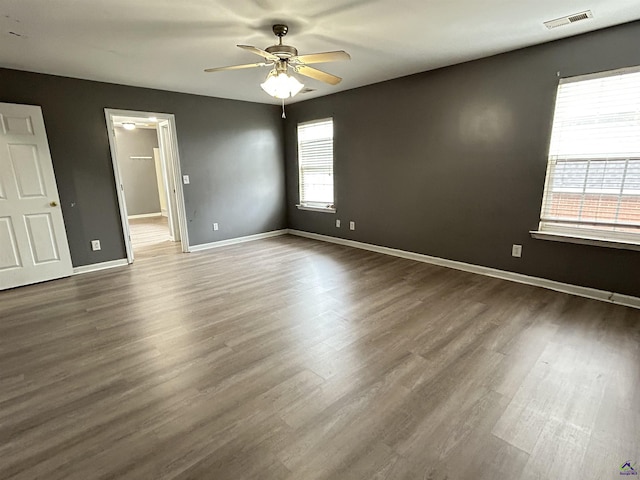 103 Lattice Bnd, Bonaire, GA 31005 - spare room with a ceiling fan, wood finished floors, and baseboards