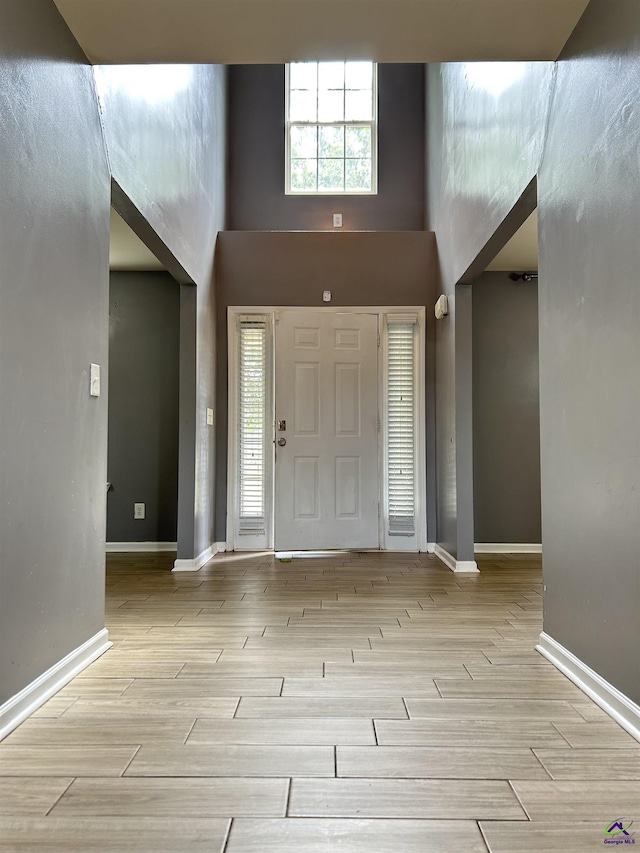 103 Lattice Bnd, Bonaire, GA 31005 - entrance foyer featuring a towering ceiling, wood finished floors, and baseboards