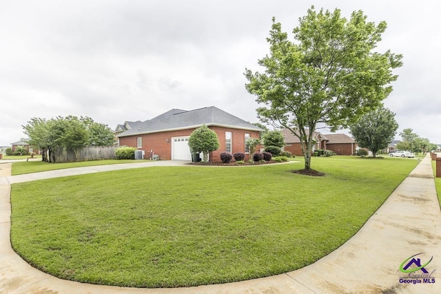 201 Loudon Hill Dr, Warner Robins, GA 31088 - view of front of home with concrete driveway, a garage, brick siding, and a shingled roof
