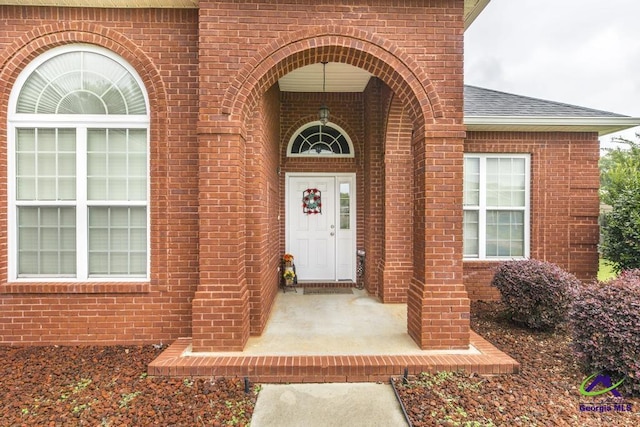201 Loudon Hill Dr, Warner Robins, GA 31088 - entrance to property featuring brick siding and a shingled roof