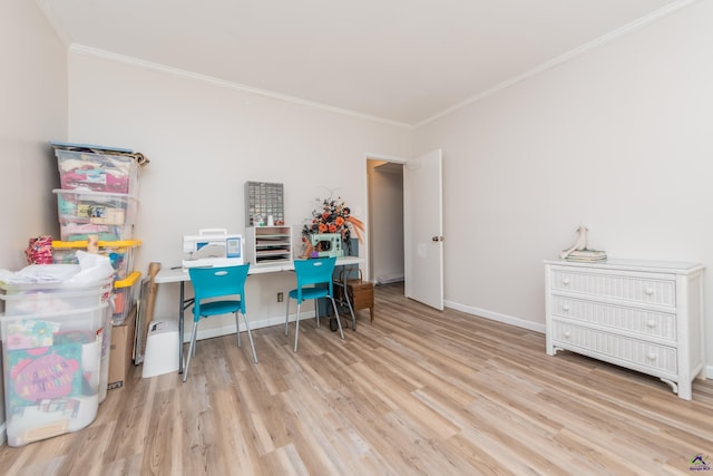 826 Edward Pl, Macon, GA 31204 - office with crown molding, wood finished floors, and baseboards