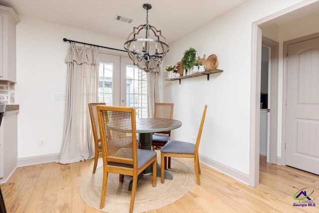 133 Gage Dr, Perry, GA 31069 - dining room featuring a chandelier, light wood-style floors, and baseboards