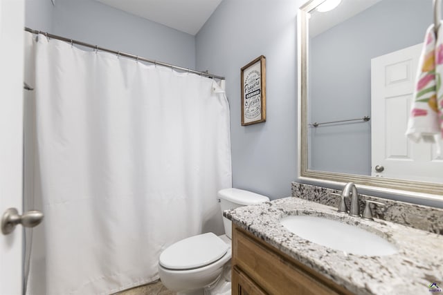 307 George Francis Ct, Bonaire, GA 31005 - full bath featuring toilet, vanity, and a shower with curtain