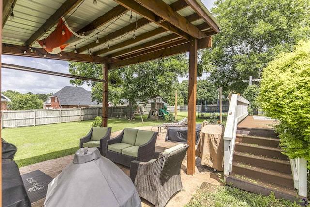 307 George Francis Ct, Bonaire, GA 31005 - view of patio with a playground and an outdoor living space