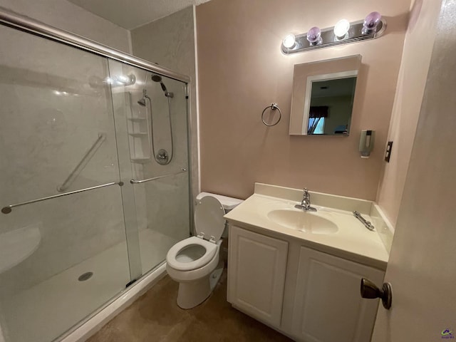 122 Cheryl Blvd, Warner Robins, GA 31088 - bathroom with toilet, a shower stall, and vanity