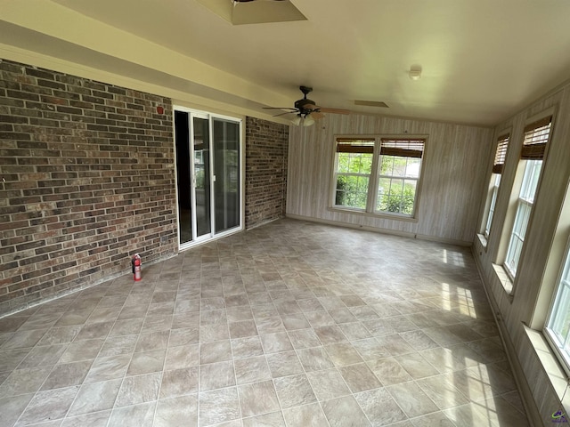 122 Cheryl Blvd, Warner Robins, GA 31088 - unfurnished sunroom with brick wall