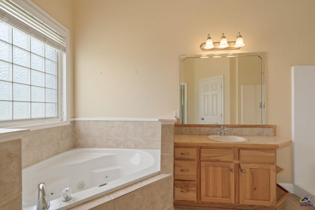107 Rachael Ln, Warner Robins, GA 31088 - full bathroom with vanity and a whirlpool tub