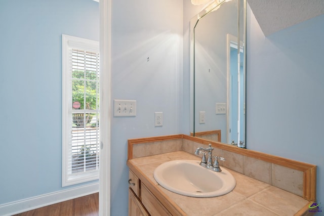 107 Rachael Ln, Warner Robins, GA 31088 - bathroom with vanity and wood finished floors