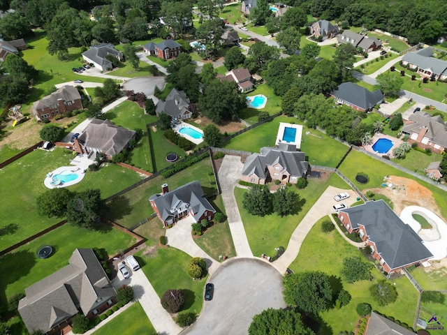 107 Rachael Ln, Warner Robins, GA 31088 - aerial overview of property's location with nearby suburban area