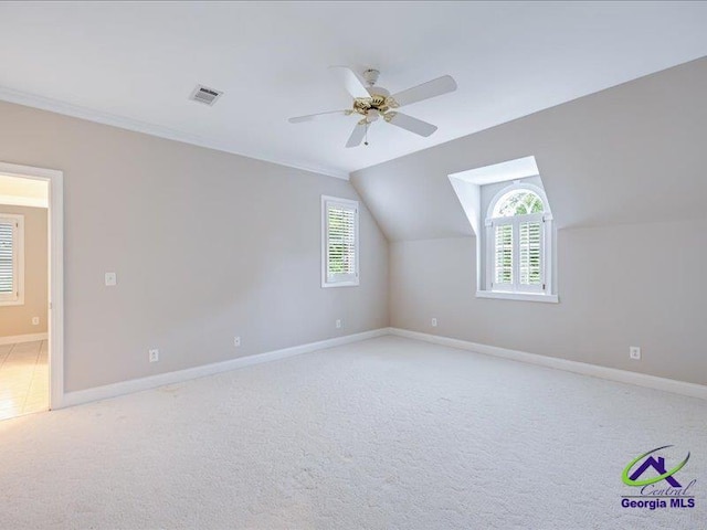 113 Troon Way, Macon, GA 31210 - additional living space featuring healthy amount of natural light, baseboards, ceiling fan, and vaulted ceiling