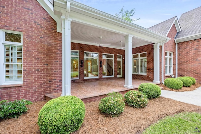 113 Troon Way, Macon, GA 31210 - entrance to property with a ceiling fan and brick siding