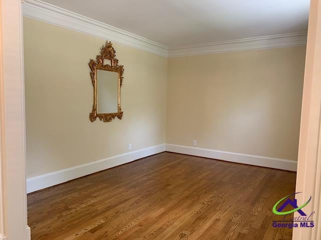 113 Troon Way, Macon, GA 31210 - empty room with ornamental molding, wood finished floors, and baseboards