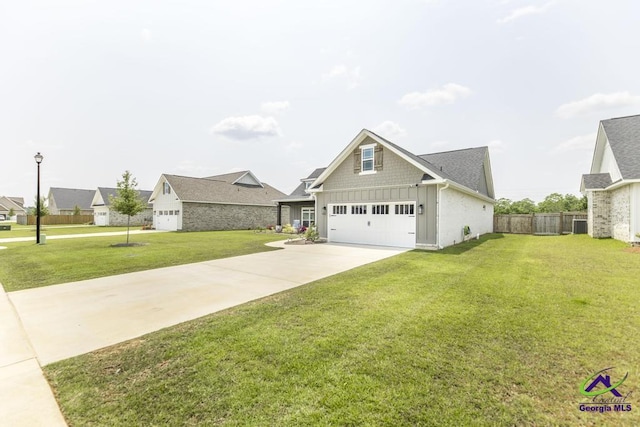 107 Field View Ln, Kathleen, GA 31047 - craftsman inspired home with a garage, concrete driveway, and board and batten siding