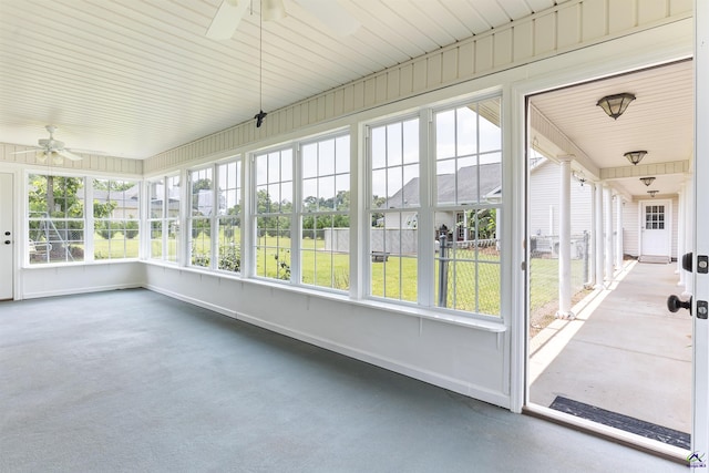 2725 Moseley Rd, Byron, GA 31008 - unfurnished sunroom with ceiling fan