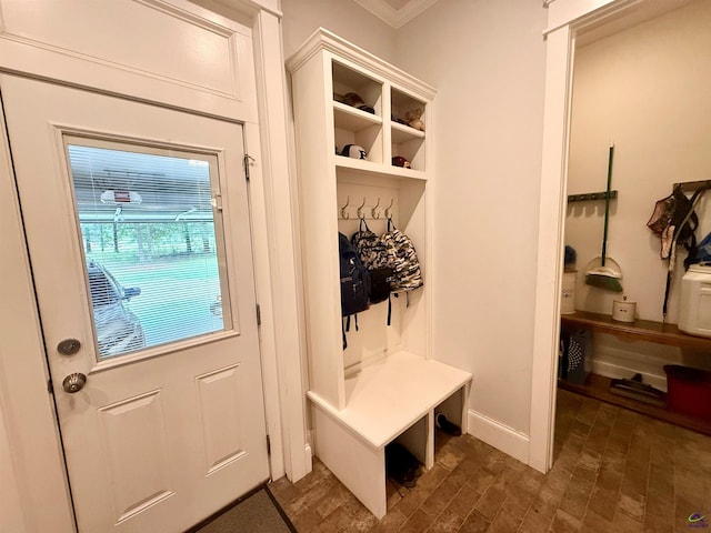 183 Terrell Rd, Elko, GA 31025 - mudroom featuring ornamental molding and baseboards