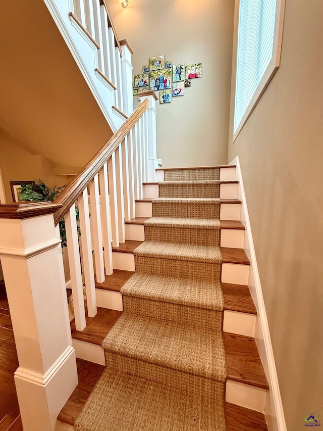 183 Terrell Rd, Elko, GA 31025 - staircase with wood finished floors and baseboards