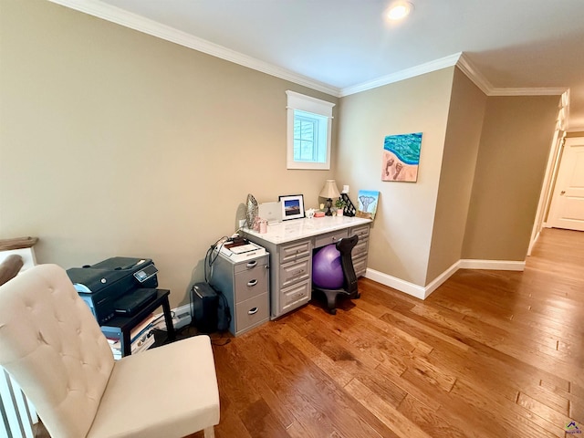 183 Terrell Rd, Elko, GA 31025 - office featuring baseboards, light wood finished floors, and ornamental molding