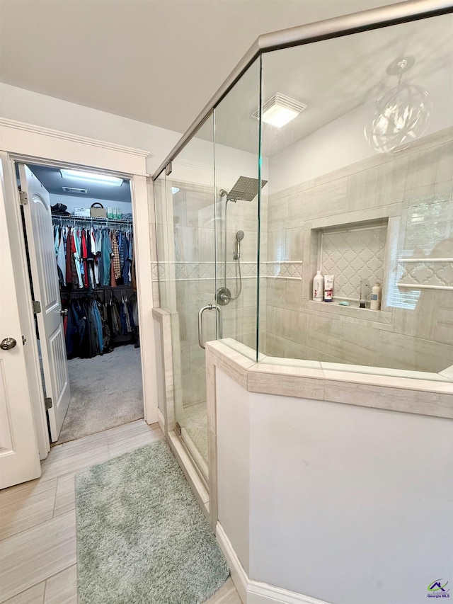183 Terrell Rd, Elko, GA 31025 - bathroom featuring a shower stall and a spacious closet