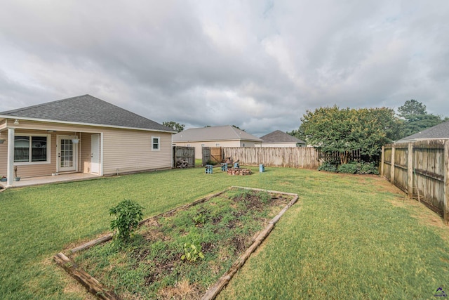 101 Barley Pl, Warner Robins, GA 31088 - view of yard featuring a patio area and an outdoor fire pit