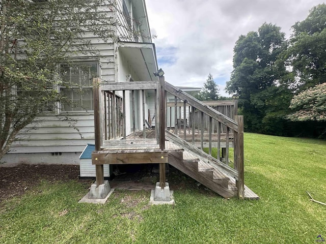 621 Forest Hill Rd, Macon, GA 31220 - wooden terrace with a lawn and stairs